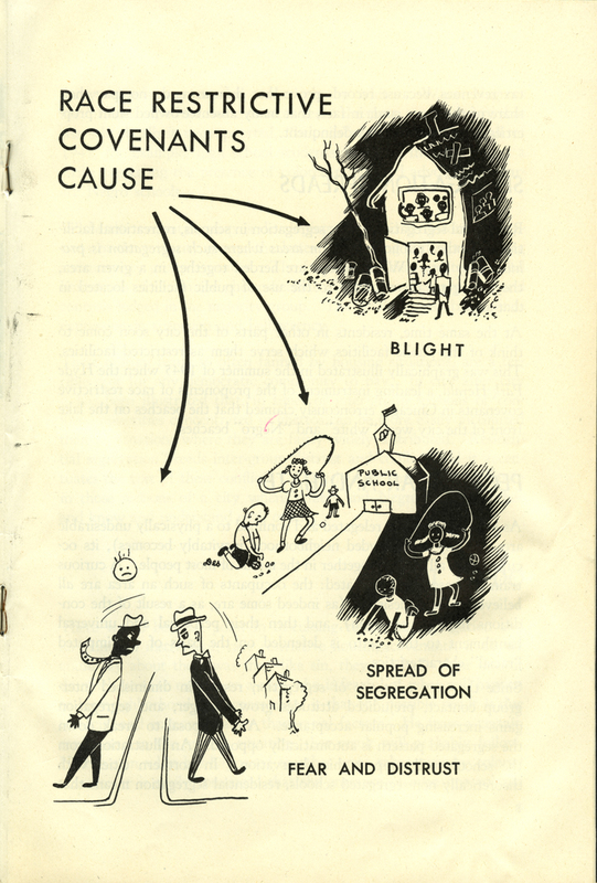 Pamphlet, Hemmed In: ABC’s of Race Restrictive Housing Covenants, graphic, 1945