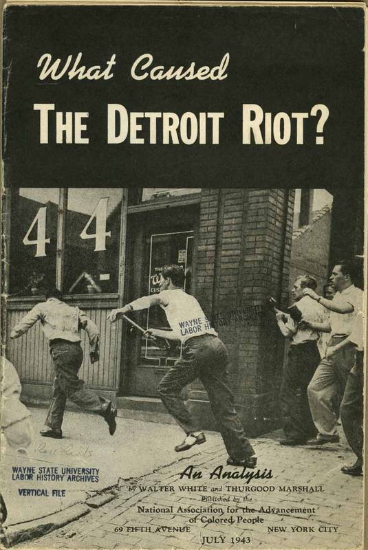 Pamphlet, What Caused the Detroit Riot? An Analysis, cover, 1943