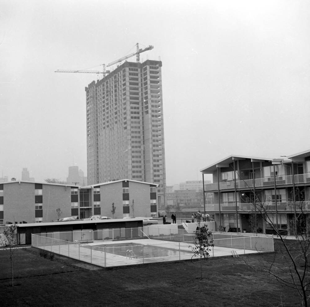 urban renewal high-rise building under construction